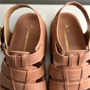 Anthropologie Tan Strappy Sandals